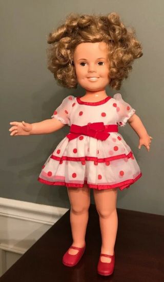 Ideal 1972 Shirley Temple Doll - 17 " - Vintage - In Red Polka Dot Dress