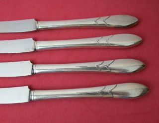 4 Oneida Community 1932 Lady Hamilton Silverplate Luncheon Grille Knives 8 1/2 