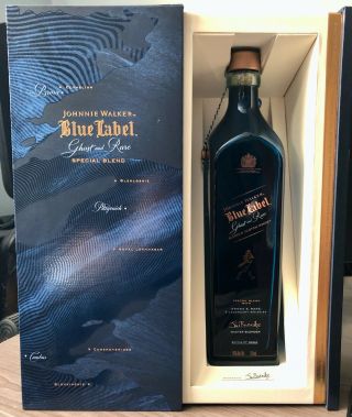 Johnnie Walker Blue Label Ghost And Rare Brora & Rare Empty Bottle