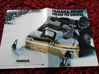 Vintage 1980 Yamaha Snowmobile Brochure Srx 440 Ss Enticer 250 300 Exciter Xlv