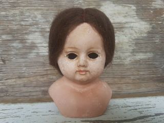 Vintage Bisque Doll Head Creepy Halloween