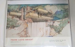 Frank Lloyd Wright,  Architect 1994 Museum Of Modern Art Poster Rare