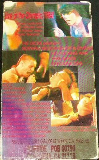 The Best of Flipside Video 4 Live Dicks and MDC Punk Rock Music Rare OOP VHS 2