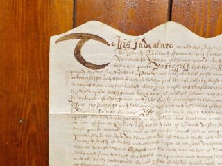 1691 Ansley Warwickshire 17th Century Vellum Deed Document Indenture