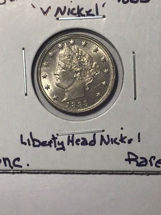 1883 - P Liberty Head V Nickel Uncirculated Gem Rare Find Look Photo’s Beauty