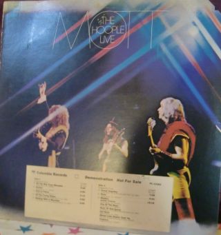 12 " Very Rare Lp Live By Mott The Hoople (1974) Columbia Records Pc 33282 Promo