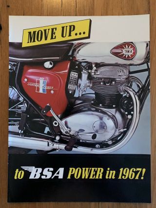 Vintage 1967 Bsa Sales Brochure Colours Pricing Rare History