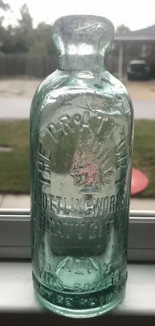 Very Rare Short Root Variant Pratt City Alabama Ala Hutch Hutchinson Bottle