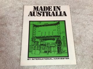 Rare International Harvester 1970s Australia 18 Page Dealer Brochure