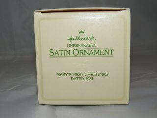 Rare Vintage Hallmark Baby ' s First Christmas Ornament 1981 African American Baby 2
