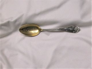 Webster City Ia 1899 Iowa Souvenir Spoon Sterling Silver Gold Washed Bowl