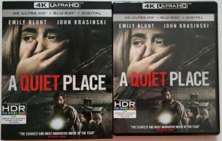 A Quiet Place 4k Ultra Hd Blu Ray 2 Disc Set,  Rare Slipcover Sleeve