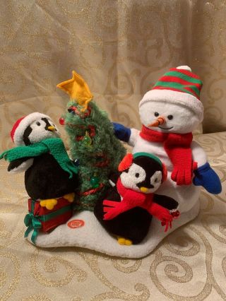 Rare Tekky Toys (hallmark) Singing Snowman And Penguins Trio