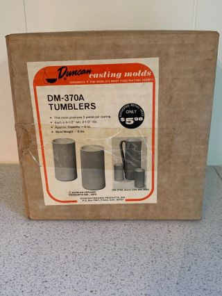 Rare Vintage 1973 Duncan Ceramic Casting Molds - Tumblers - Dm - 370a