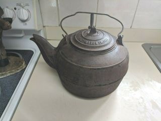 Antique Civil War Era S.  H.  Ransom & Co.  Albany Ny Pat 1861 Cast Iron Kettle Pot