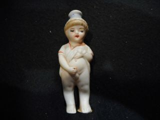 Antique German Bisque Miniature Naughty Boy Peeing.