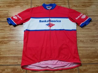 Rare Vintage Bank Of America Cycling Road Biking Jersey Size 2xl