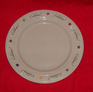 Rare Longaberger Woven Traditions 9 1/8 " Celebrate Luncheon Plate Hostess Only