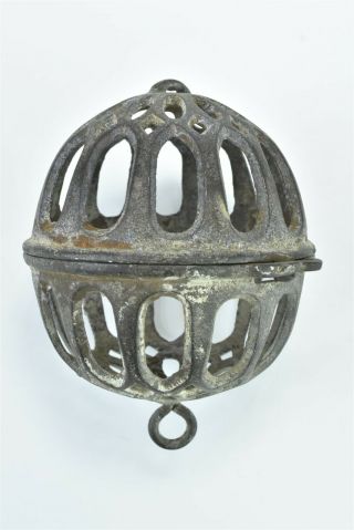 Antique Cast Iron Cage String Holder General Store Butcher Swivel Ring