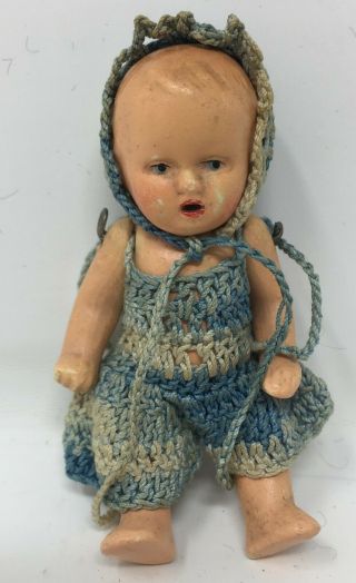 Vintage Bisque Dollhouse Miniature Baby Doll Stamped Germany 8314