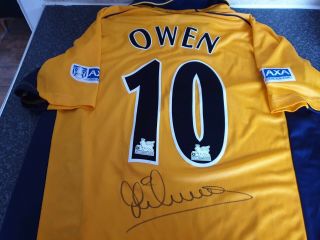 Michael Owen Signed Liverpool 2001 Fa Cup Final Shirt Bnwt Rare Proof