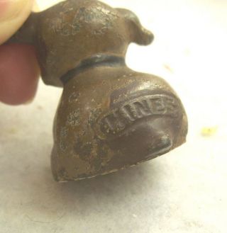 Antique Hubley Hines Cast Iron Miniature Puppy Dog Figurine Paper Weight 3