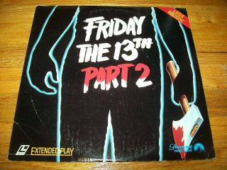 Friday The 13th Part 2 Laserdisc Ld Very Rare Horror Ii Two