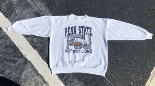 Rare Vintage Penn State University Nittany Lions Football Sweatshirt Xxl 1990’s