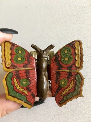 Antique Extremely Rare Drgm Tin Toy Butterfly Made In Germany