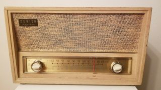 Rare Vintage Zenith Tube Am/fm Radio Model S - 46210 1950 
