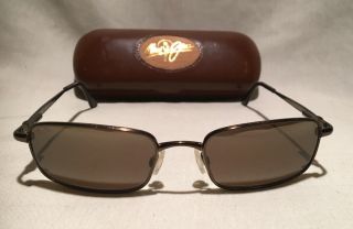 Vtg Maui Jim - Beachcomber Mj - 129 - 19 Extremely Rare Sunglasses W/ Brown Lenses