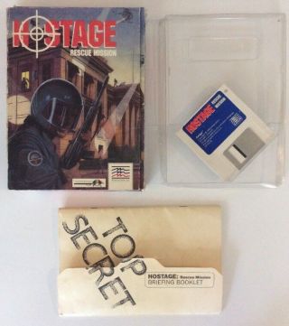 Hostage Rescue Mission Vintage 1989 Commodore Amiga Pc Video Game Cib Rare
