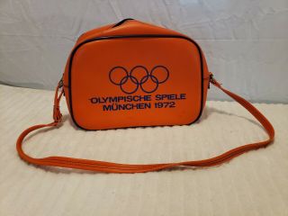 Vintage 1972 Munich Olympics Tote/airplane Carry Shoulder Bag Rare Find Munchen