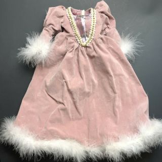 VTG Large Dusty Rose DOLL DRESS Victorian Clothes For 19” Dolls Pantaloons Shoes 2