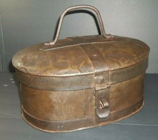 Rare Antique Rustic Hand Forged Metal Document Spice Salt Sugar Box - Tackle Box
