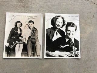 (2) Novelty Boys Willie Pierson Rare Early Country Autographed Promo Photo