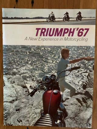 Vintage Triumph Sales Brochure Very Rare 1967 T120 T100 Bonneville Etc