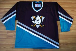Vintage 1990s Ccm Anaheim Mighty Ducks Ice Hockey Jersey Mens Xl Shirt Rare Usa