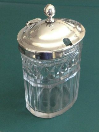Solid Silver And Cut Glass Victorian Preserve Jar,  London,  1886,  Thomas Ingleton