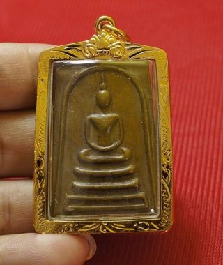 Phra Somdej Lp Toh,  Wat Rakang Real Old Antique Buddha Thai Amulet Very Rare N92