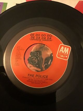The Police Rare 7” De Do Da Japanese Spanish Version Picture Sleeve 45 3