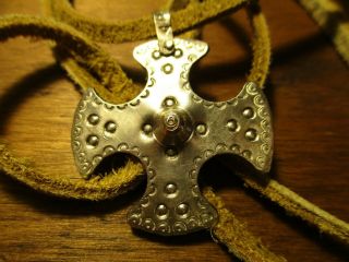 Viking Cross Pendant Norse Anglo Saxon Amulet 900 Silver Christian