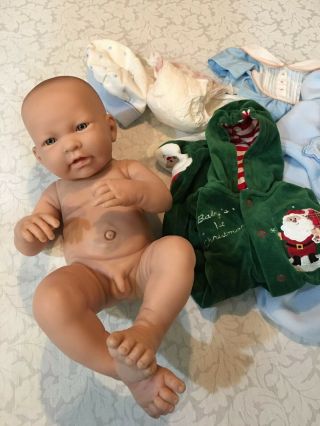 Rare Berenguer Baby Boy Doll Anatomically Correct 16 " All Vinyl Christmas