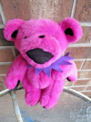 Grateful Dead Dancing Bear 12 " Steven Smith Hot Pink Jointed Stuffed Plush Rare