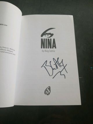 Nina Blag Dahlia Dwarves Punk Rock Novel Book Signed Rare