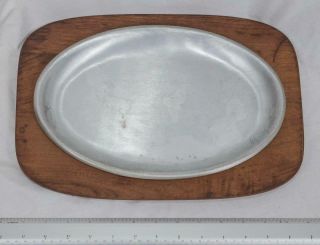 Vintage Mid - Century Gladmark Teak Wood Plate Tray Mjb