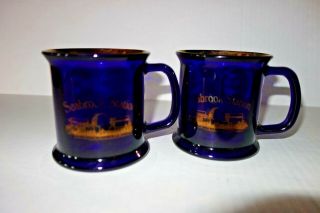 Seabrook Nuclear Power Station Coffee Mugs Cobalt Blue Nh Usa Rare