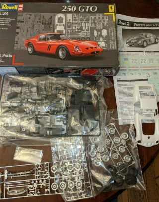 1/24 Ferrari 250 Gto Plastic Model Kit Revell Germany Rare Open Box 07077