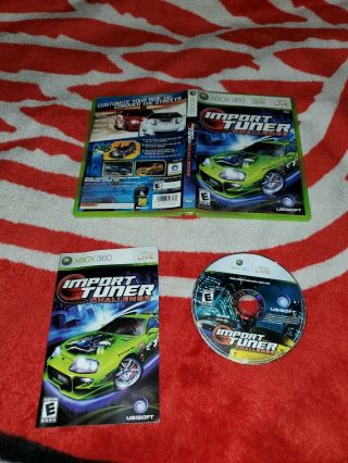 Import Tuner Challenge (microsoft Xbox 360,  2006) Complete Cib Rare Racing Game