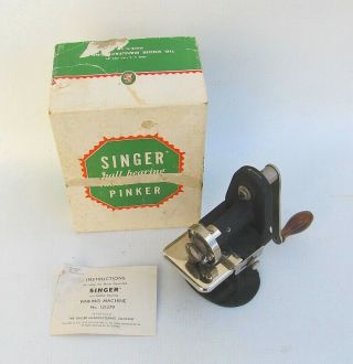 Rare Vintage Mini Singer Hand Operated Pinker Pinking Machine